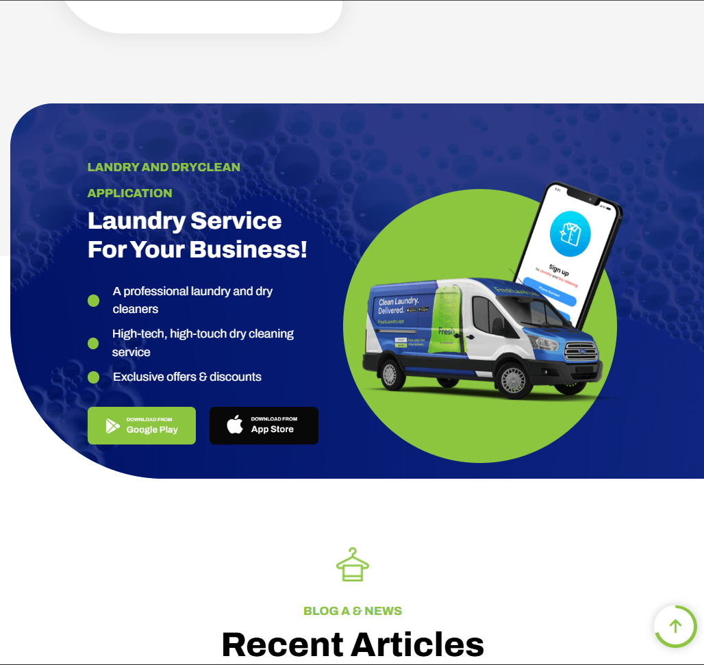 D&B Laundry - Laundry Service Website by D&B Society