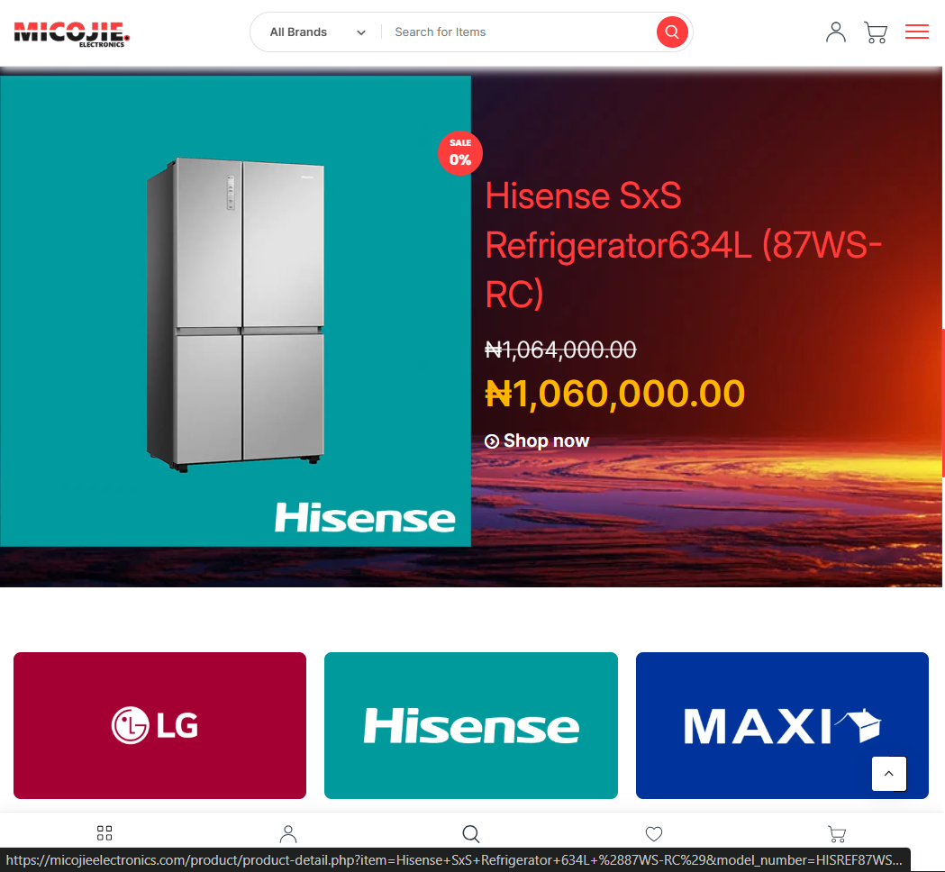 Micojie Electronics - E-commerce Platform by D&B Society