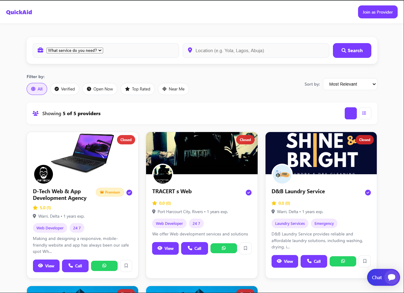 QuickAid Project Preview